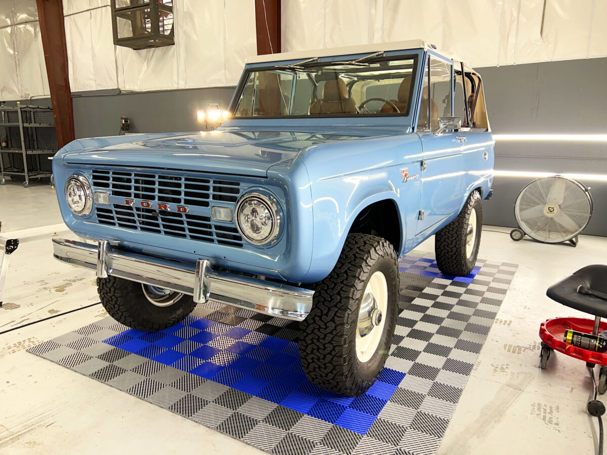 Blue Ford Bronco, car detailing Orlando, Automobile detailing, A Brilliant Finish, Classic Ford Bronco